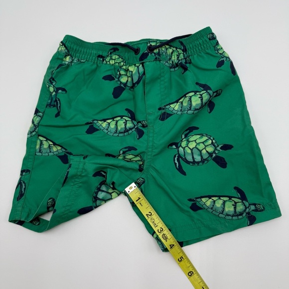 Tea Collection Boys Green Turtle Swim Trunks Shorts 4T - Picture 3 of 7